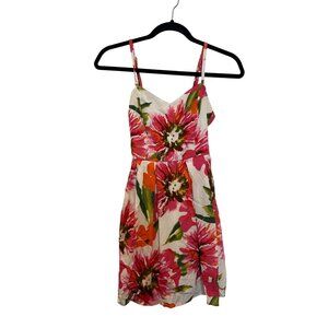 Floral Print Spaghetti Strap Mini Dress By Forever 21 Size S Polyester Blend